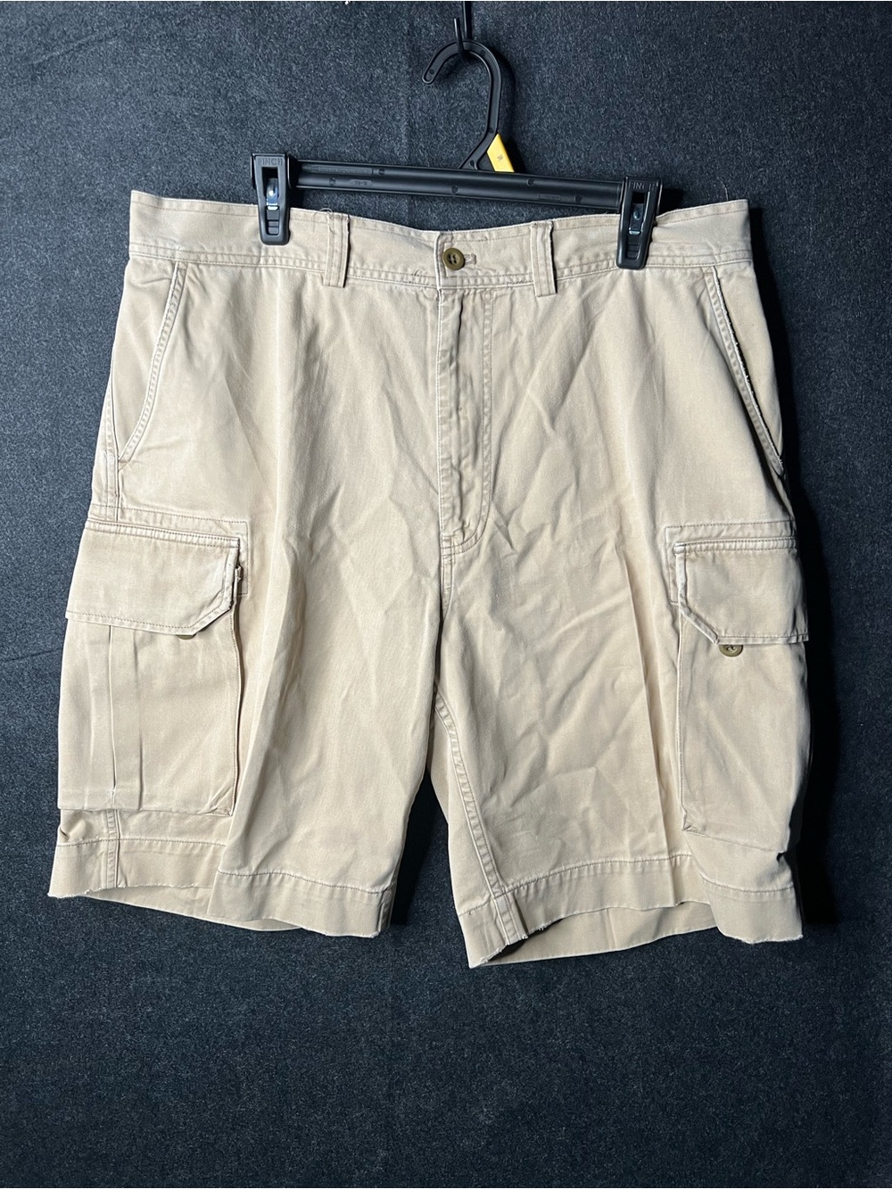VTG Polo Ralph Lauren Beige Cargo Shorts Men’s Size 36 Relaxed Fit Utility Y2K
